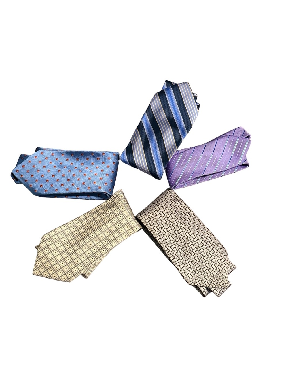 5 Silk Ties Bundle, Comfort Zone, 2 Angelino Cravatte, Harold Powell